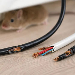 Rodent damage to dishwasher wiring in a Dundas ravine home