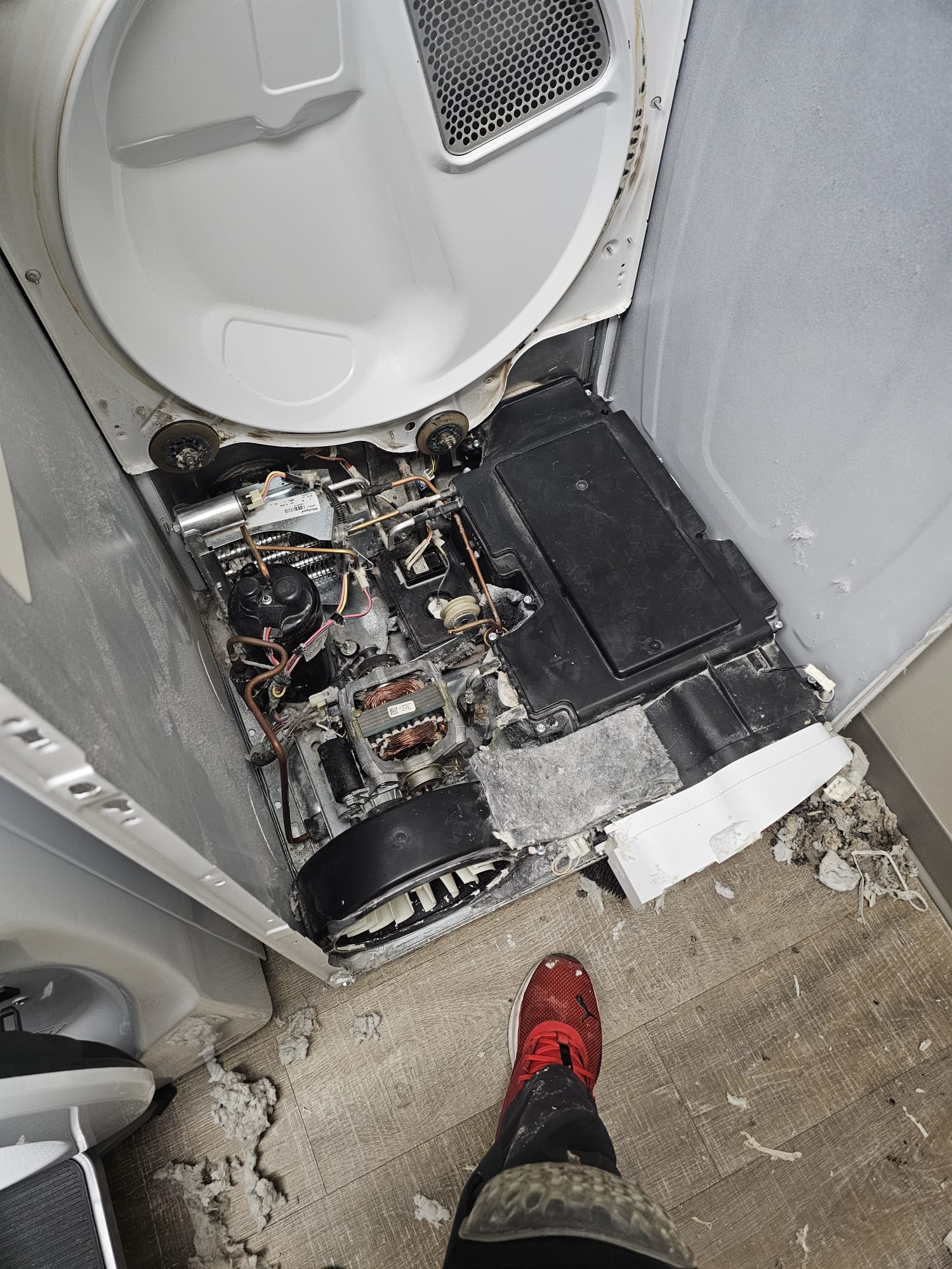 Ventless dryer airflow and condenser cleaning repair - after