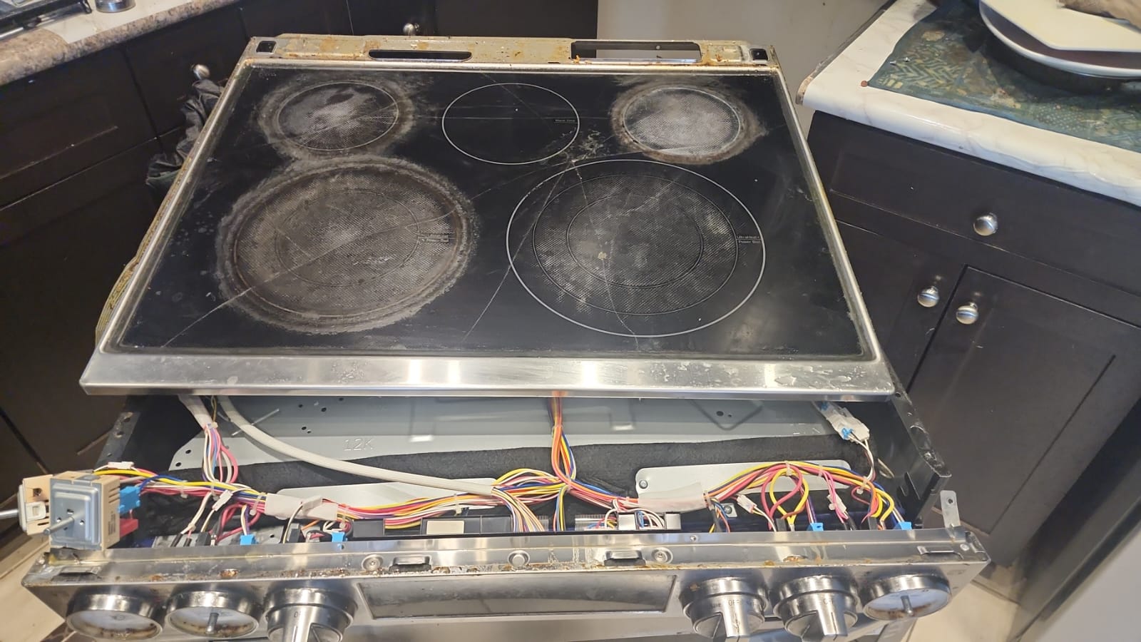 Cracked glass cooktop replacement