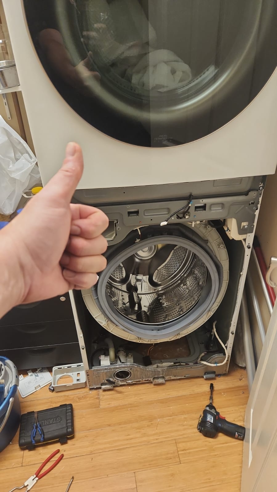 Front-load washer drain pump replacement