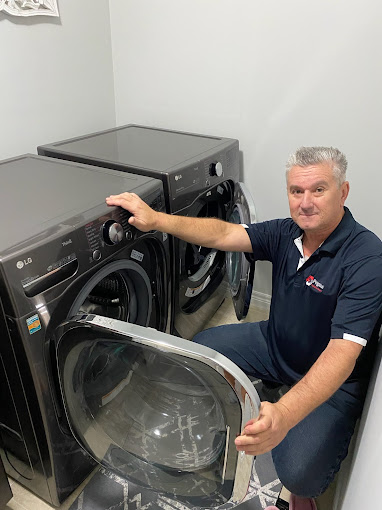 LG front-load washer repair and diagnostic testing