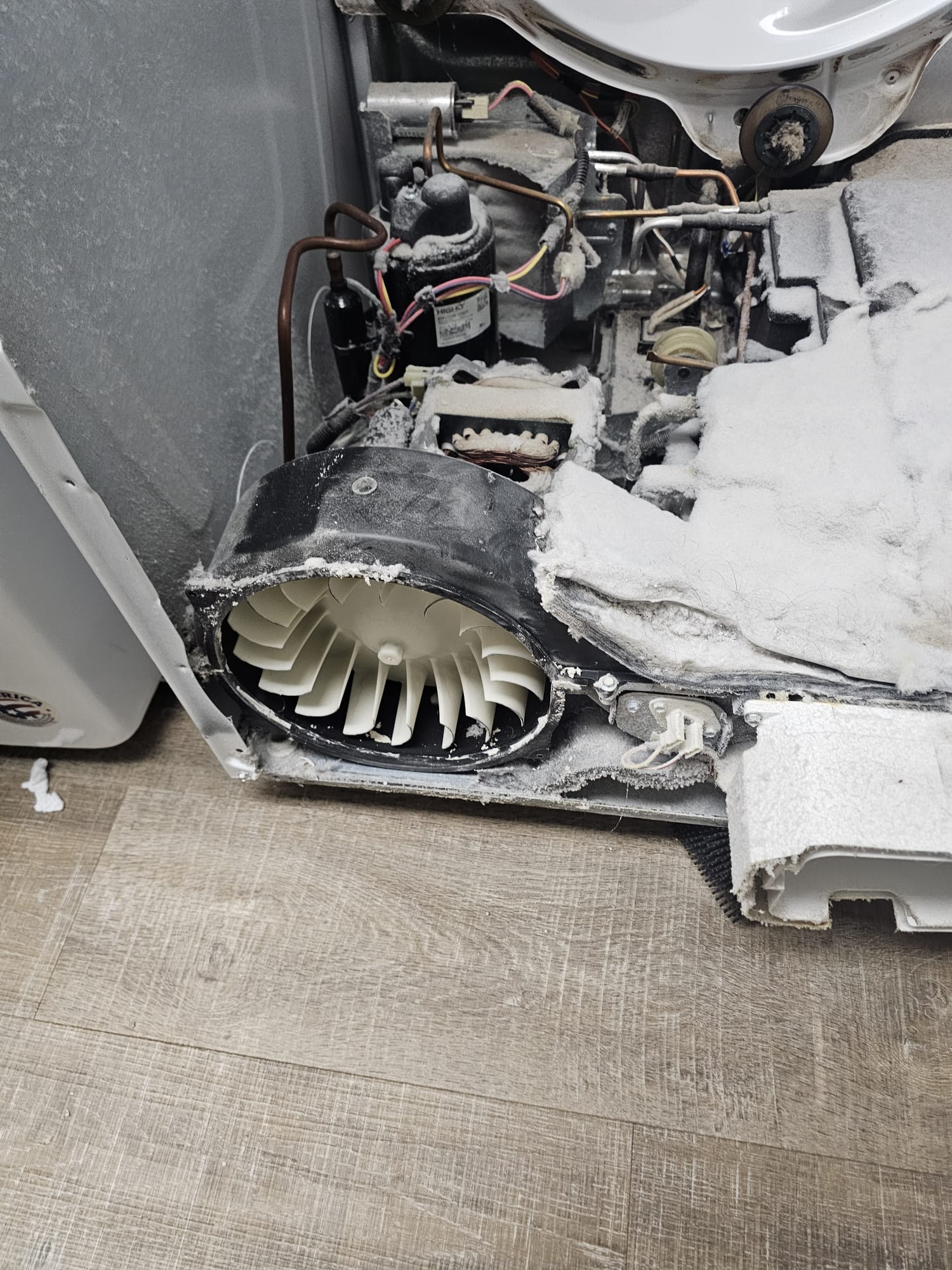 Ventless dryer condenser system repair