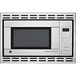 Built-in microwave integrated into kitchen cabinetry