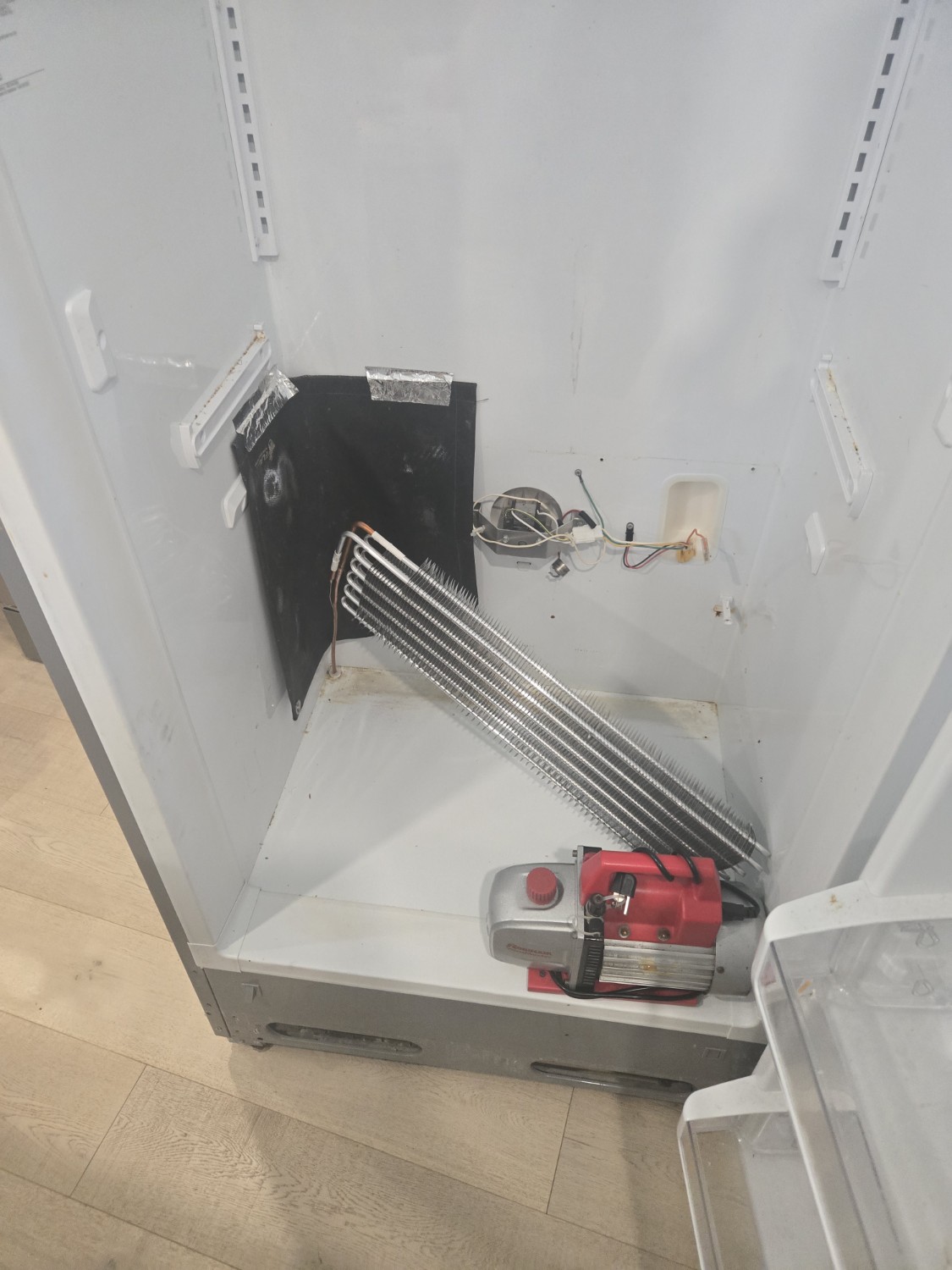 Frigidaire refrigerator evaporator and sealed system repair