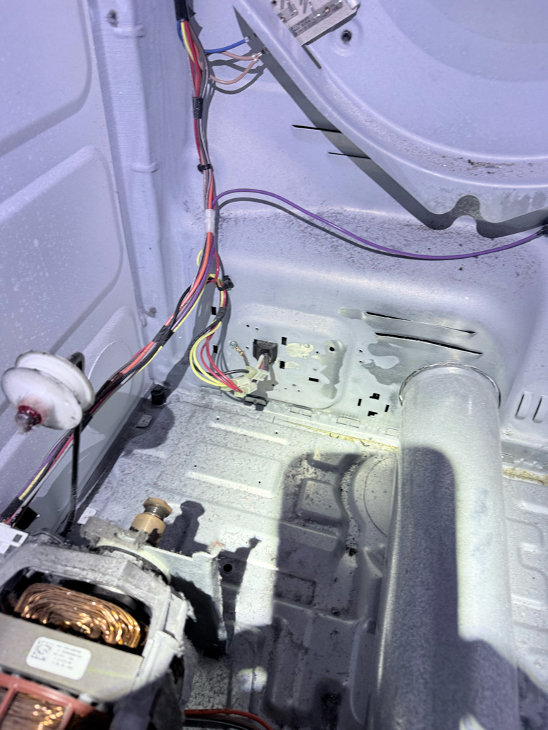 GE dryer diagnosis and internal inspection